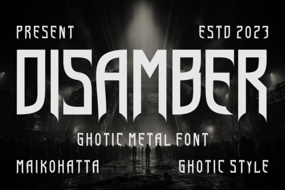 Disamber Gothic Metal Font for Handmade Creations