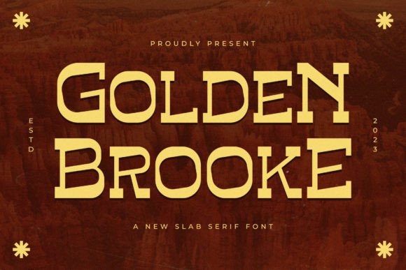 Golden Brooke: A Bold Slab Serif Font for Modern Branding