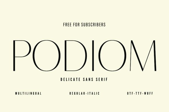 Podiom: A Modern Sans Serif Font for Digital Marketing