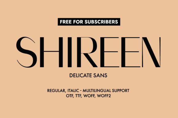 Shireen: A Sleek Sans Serif Font for Handmade Creations